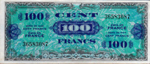 100 francs Drapeau type 1944