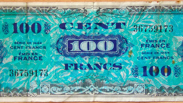 100 francs Drapeau type 1944