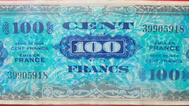 100 francs Drapeau type 1944