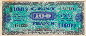 100 francs Drapeau type 1944