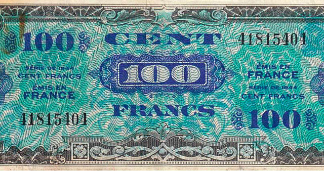 100 francs Drapeau type 1944