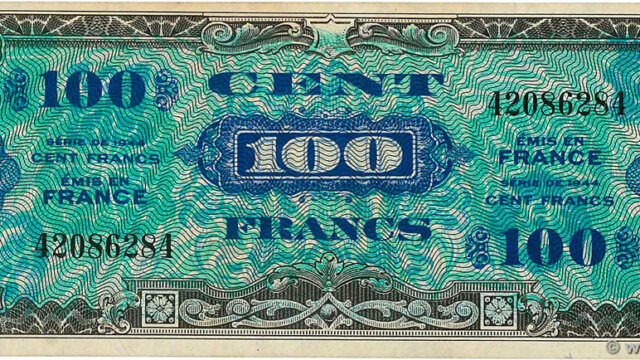 100 francs Drapeau type 1944