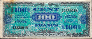 100 francs Drapeau type 1944