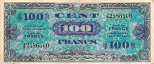 100 francs Drapeau type 1944