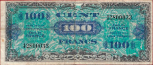 100 francs Drapeau type 1944