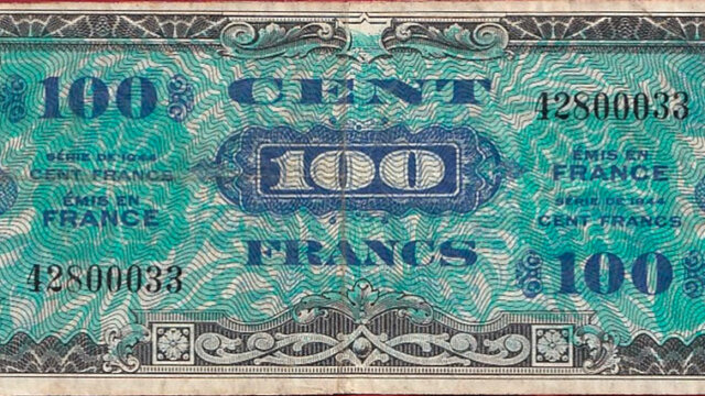 100 francs Drapeau type 1944