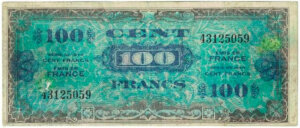 100 francs Drapeau type 1944