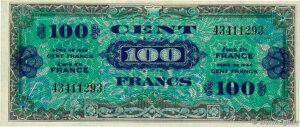 100 francs Drapeau type 1944