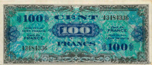 100 francs Drapeau type 1944