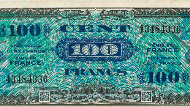 100 francs Drapeau type 1944