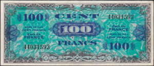 100 francs Drapeau type 1944