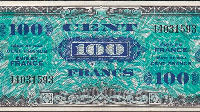 100 francs Drapeau type 1944