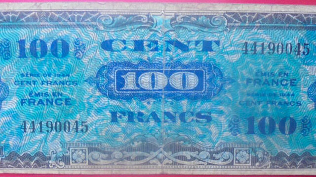 100 francs Drapeau type 1944