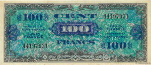 100 francs Drapeau type 1944