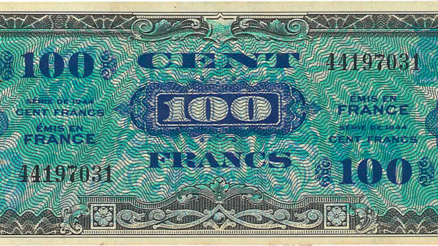 100 francs Drapeau type 1944