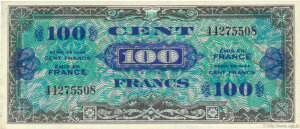 100 francs Drapeau type 1944