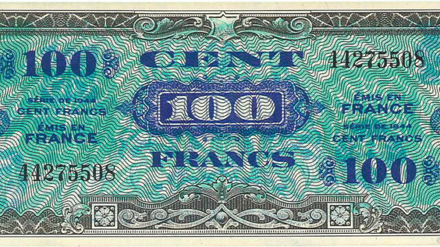 100 francs Drapeau type 1944