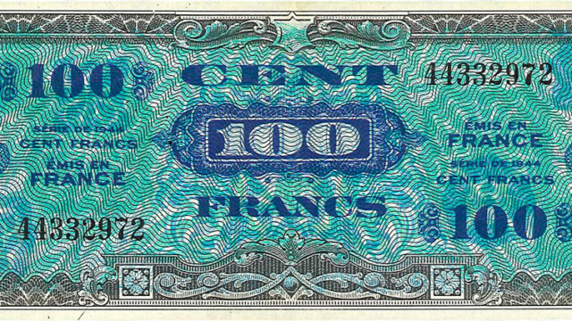 100 francs Drapeau type 1944