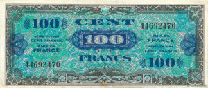 100 francs Drapeau type 1944