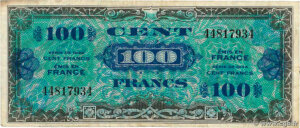 100 francs Drapeau type 1944