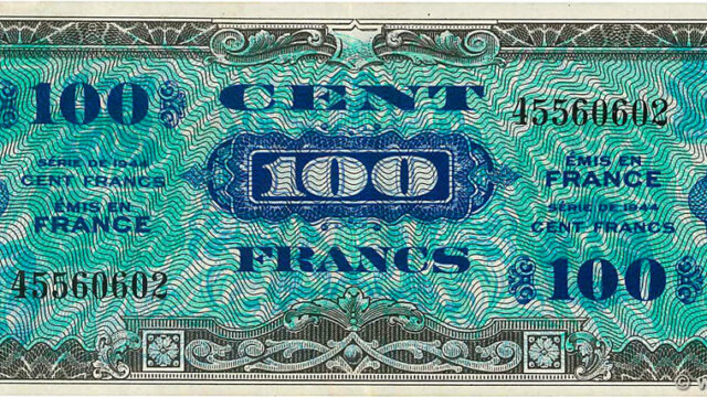 100 francs Drapeau type 1944