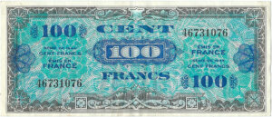 100 francs Drapeau type 1944