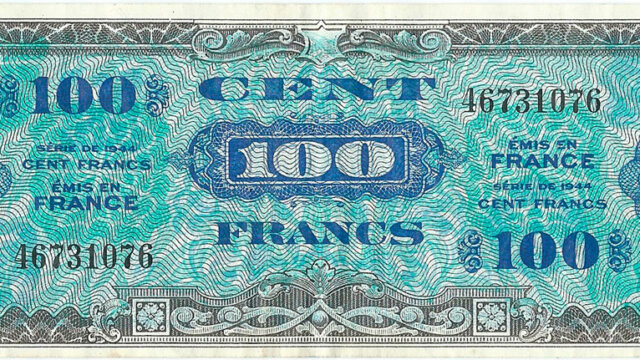 100 francs Drapeau type 1944