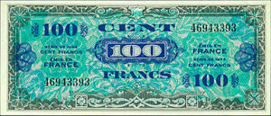 100 francs Drapeau type 1944