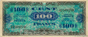 100 francs Drapeau type 1944