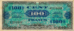 100 francs Drapeau type 1944