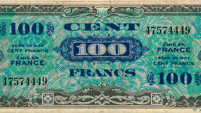 100 francs Drapeau type 1944