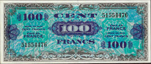 100 francs Drapeau type 1944