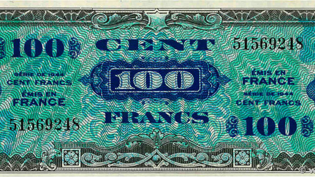 100 francs Drapeau type 1944