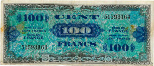 100 francs Drapeau type 1944