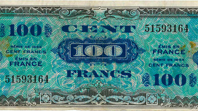 100 francs Drapeau type 1944