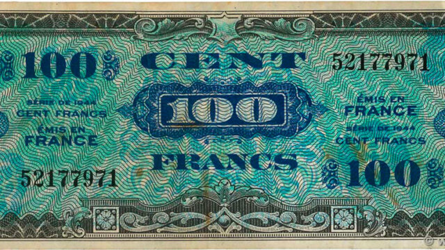 100 francs Drapeau type 1944