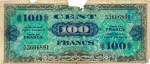 100 francs Drapeau type 1944