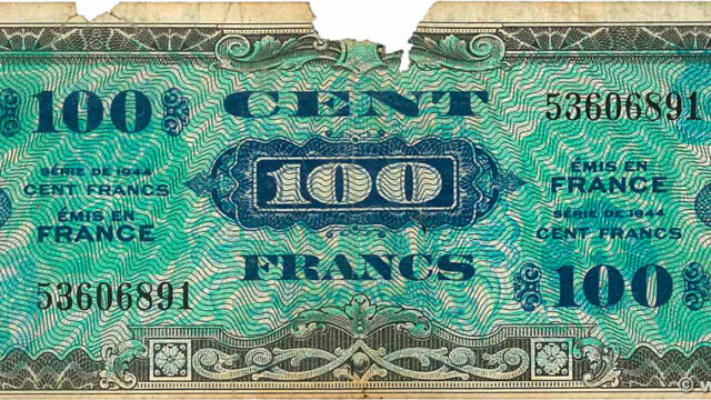 100 francs Drapeau type 1944