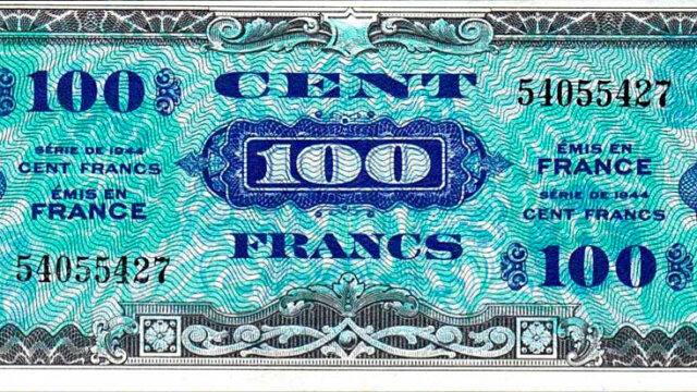 100 francs Drapeau type 1944