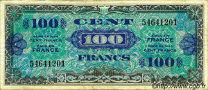 100 francs Drapeau type 1944