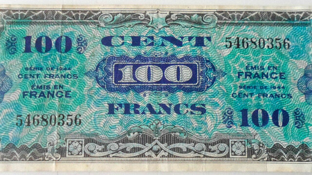 100 francs Drapeau type 1944