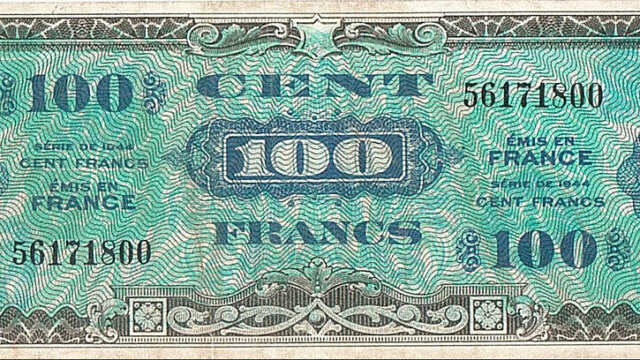 100 francs Drapeau type 1944