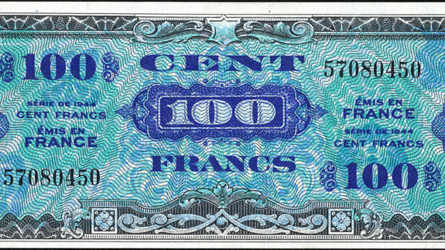 100 francs Drapeau type 1944