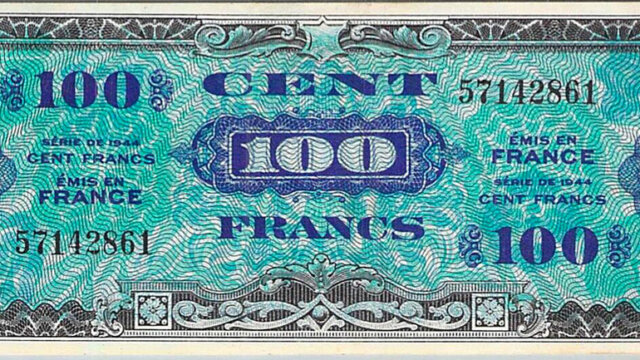 100 francs Drapeau type 1944