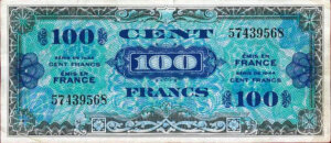 100 francs Drapeau type 1944