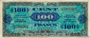 100 francs Drapeau type 1944