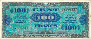 100 francs Drapeau type 1944