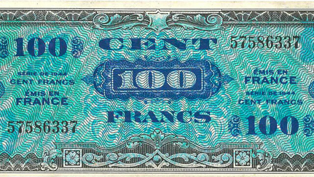 100 francs Drapeau type 1944