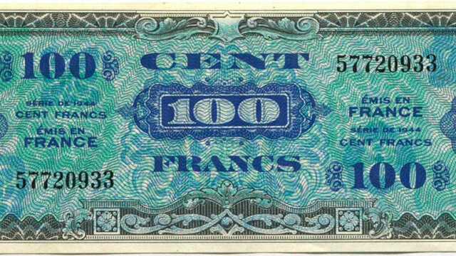 100 francs Drapeau type 1944