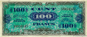 100 francs Drapeau type 1944